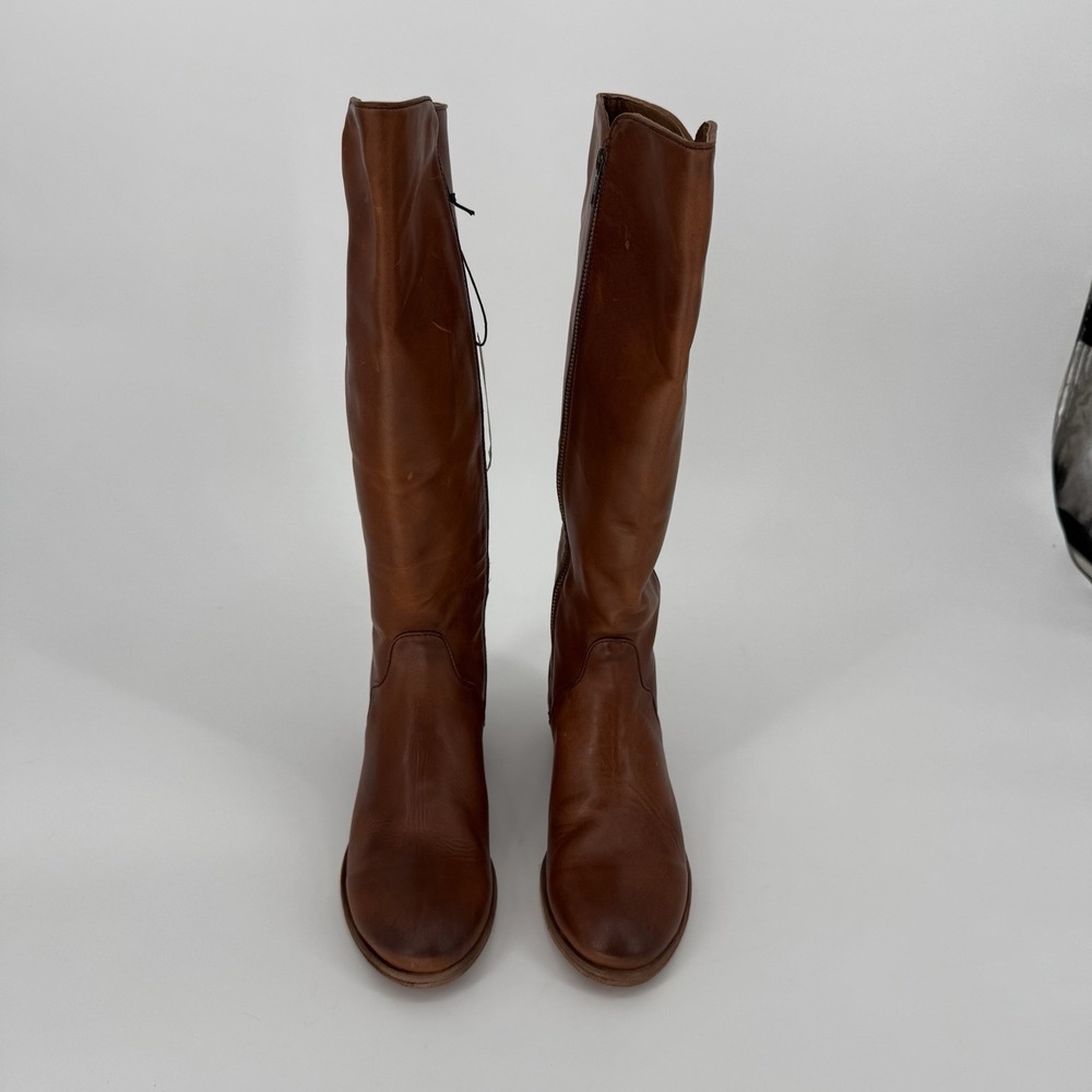 NIB RARE Frye Carson Piping Tall Women's Size 8M Boots - Caramel - Extended Calf - Picture 3 of 15